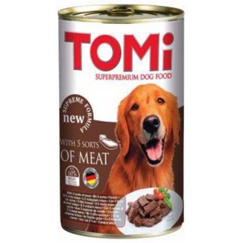 TOMI Konzerva za pse 5 vrsta Mesa u sosu